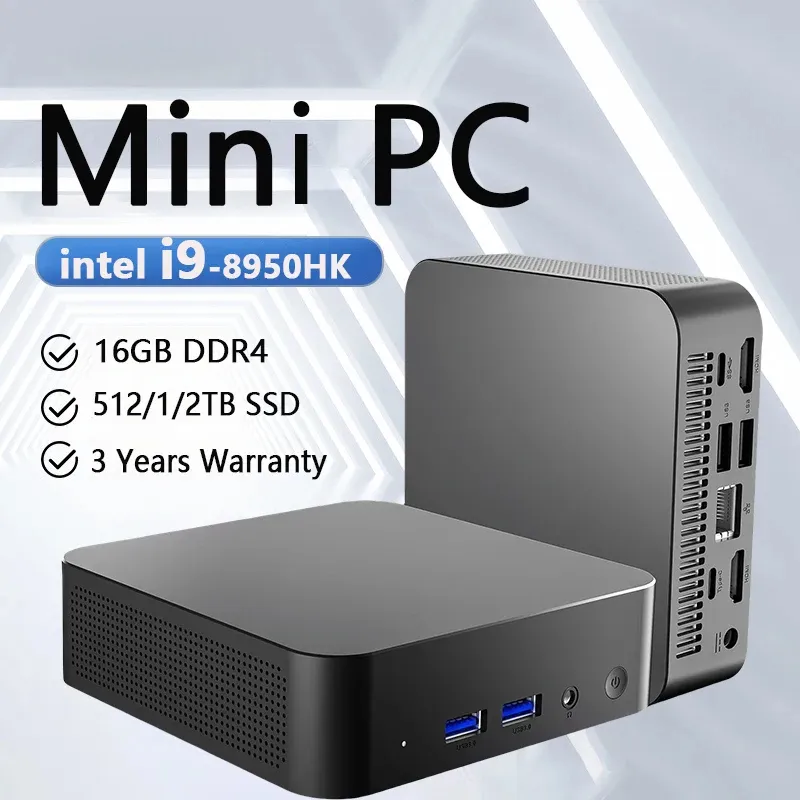Mini PC BT5.2 Intel Core i9-8950HK con Windows 11 Pro