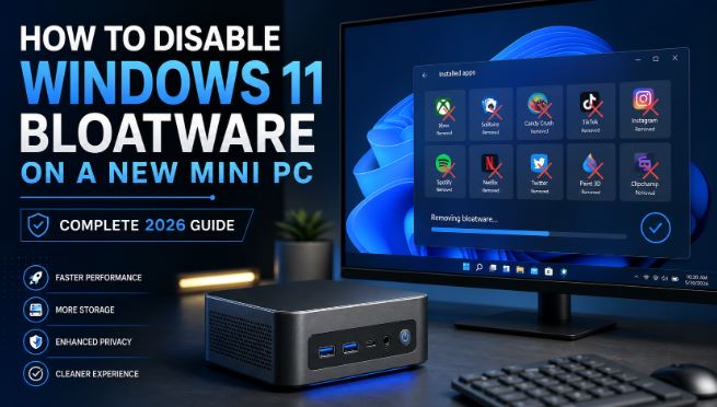 Cómo Desactivar el Bloatware de Windows 11 en un Mini PC Nuevo (Guía 2026)