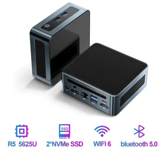 Chatreey Mini PC AN2P con Ryzen 5 para trabajo y gaming ligero