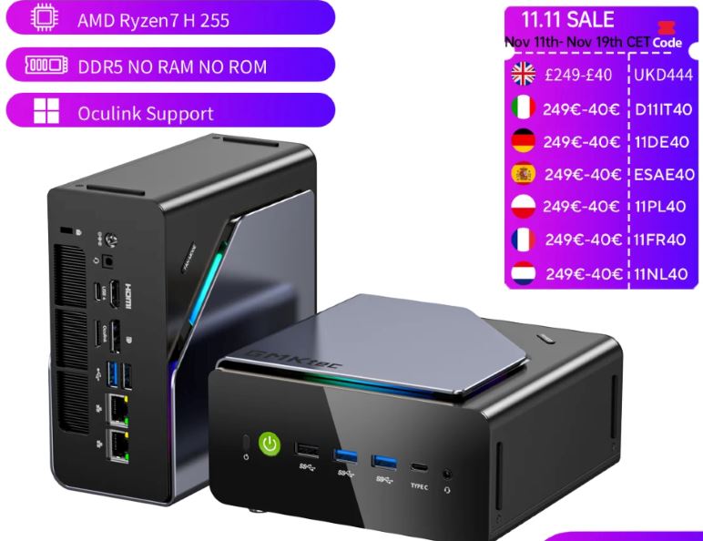 GMKtec K12 Mini PC Ryzen 7 8745HS con OCuLink: ¿Gaming y Productividad?