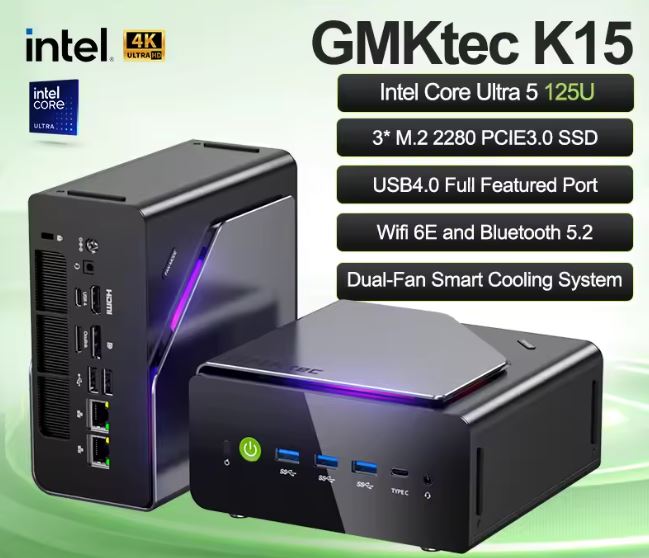 🖥️ GMKtec NucBox K15 Review: ¿El Mini PC más Expandible con Intel Core Ultra 5 125U?