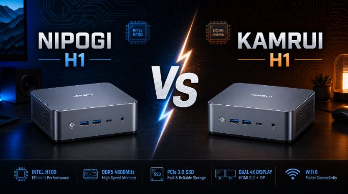 NiPoGi H1 vs KAMRUI H1: ¿Son el Mismo Mini PC?