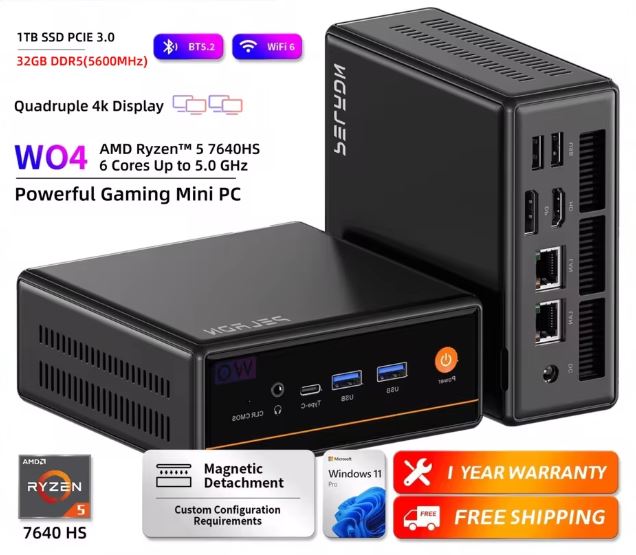 Review del mini PC PELADN WO4 con Ryzen 5 7640HS